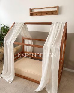 تخت خواب مونتسوری کودک مدل کلبه